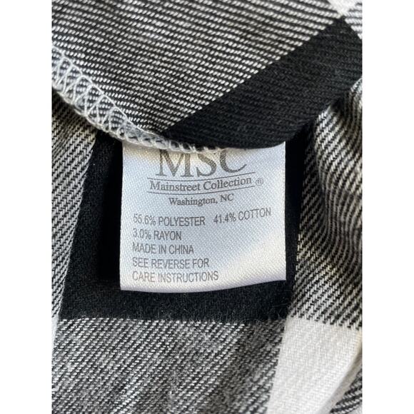 Mainstreet Collection 2 piece Black and White Pajamas, Flannel, Cotton, Size M/L - Picture 9 of 9